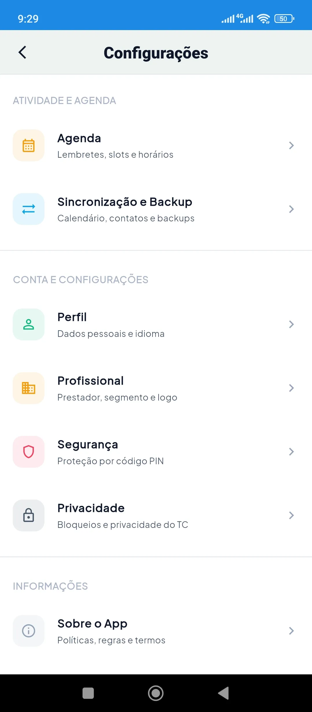 Painel Geral de Configurações